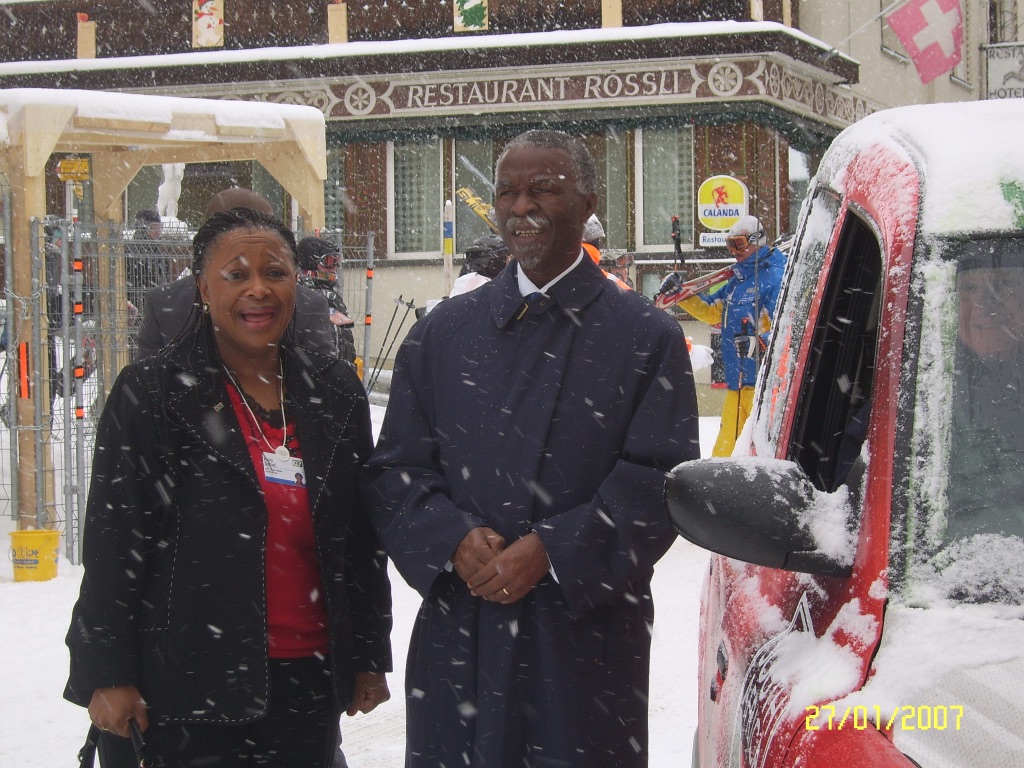 The President and our Ambassador in Davos.