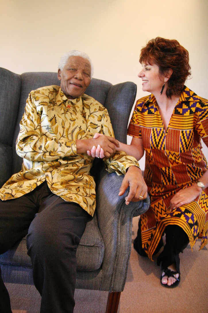 With Nelson Mandela.