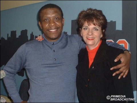 With Tim Modise after an interview on 702.